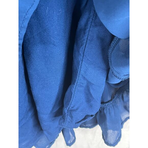 Abercrombie & Fitch long sleeve Babydoll mini dress in blue, size L, EUC - Picture 4 of 12